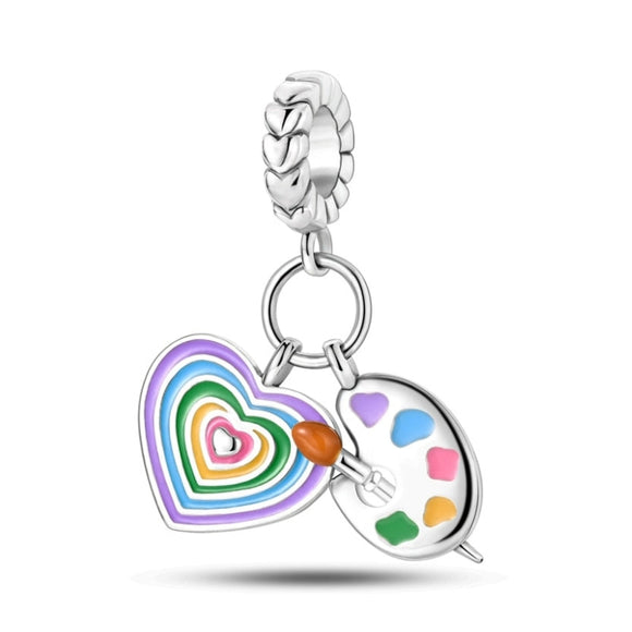 925 Sterling Silver You Color My World Charm