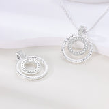 925 Sterling Silver White Sparkle Necklace Fine Jewelry Women Pendant