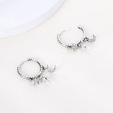 925 Sterling Silver Celestial Earrings for Women Fine Jewelry Fashion Accessory