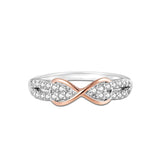 925 Sterling Silver Infinity Ring for Women Fine Jewelry Fashion Accessories