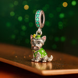 925 Sterling Silver Yorkie Charm for Bracelets Fine Jewelry Women 
