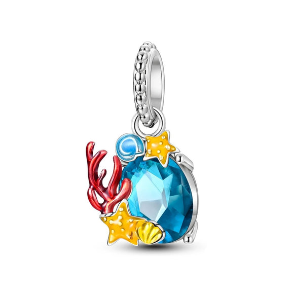 925 Sterling Silver Coral Sea PrettCharm for Bracelets Fine Jewelry Women Pendant