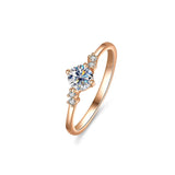 925 Sterling Silver White 0.5CT Moissanite Princess Ring Princess Fine Jewelry Women Engagement