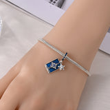 925 Sterling Charm The Star Charm for Bracelets Fine Jewelry Women Pendant
