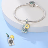 925 Sterling Charm The Sun Charm for Bracelets Fine Jewelry Women Pendant