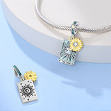 925 Sterling Charm The Sun Charm for Bracelets Fine Jewelry Women Pendant