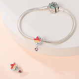 925 Sterling Silver Autumn Leaf Charm for Barcelets Jewelry Women Pendant