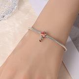 925 Sterling Silver Autumn Leaf Charm for Barcelets Fine Jewelry Women Pendant