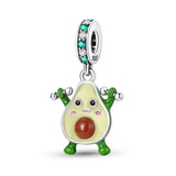 925 Sterling Silver Avocado Charm for Bracelets Fine Jewelry Women Pendant