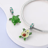925 Sterling Silver Avocado Charm for Bracelets Fine Jewelry Women Pendant