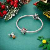 925 Sterling Silver Baby Reindeer Charm for Bracelets Fine Jewelry Women