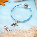 925 Sterling Silver Beach Charm for Bracelets Fine Jewelry Women 