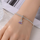 925 Sterling Silver Bear on Rocking Horse Charm for Bracelets Fine Jewelry Women Pendant