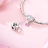 925 Sterling Silver Best Mom Ever Charm for Bracelets Fine Jewelry Women