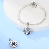 925 Sterling Silver Blue Hummingbird Charm for Bracelets Fine Jewelry Women Pendant