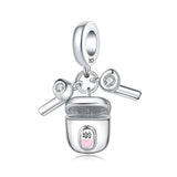 925 Sterling Silver Bluetooth Earphone Charm for Bracelets Fine Jewelry Women Pendant