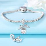 925 Sterling Silver Bluetooth Earphone Charm for Bracelets Fine Jewelry Women Pendant