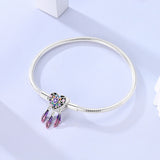 925 Sterling Silver Bohemian Heart Bracelet Fine Jewelry Women