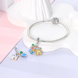 925 Sterling Silver Bucket and Spade Set Charm Beach for Bracelets Fine Jewelry Women Pendant