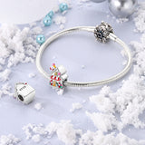 925 Sterling Silver Candy House Charm for Bracelets Fine Jewelry Women Pendant