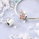 925 Sterling Silver Candy House Charm for Bracelets Fine Jewelry Women Pendant