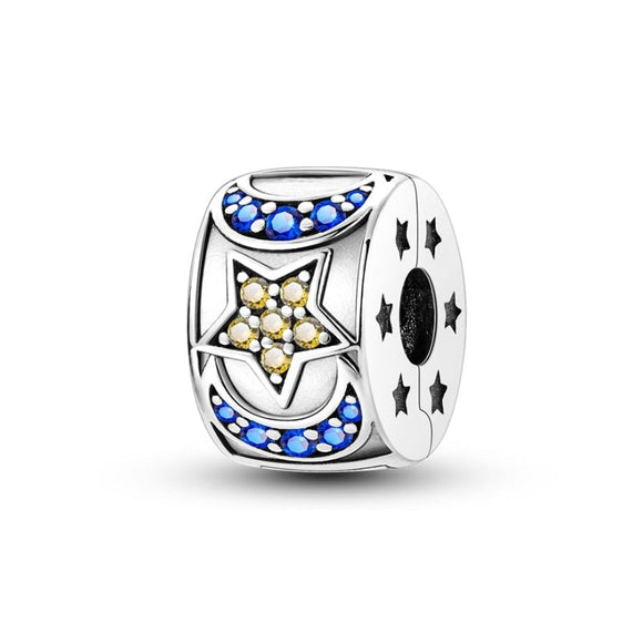 925 Sterling Silver Celestial Clip Charm for Bracelets Jewelry Women