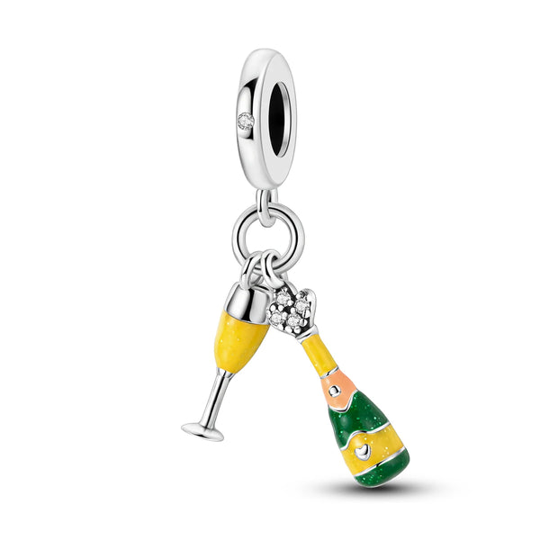 Pandora champagne bottle charm clearance