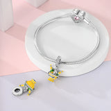 925 Sterling Silver Champagne on Ice Charm for Bracelets Fine Jewelry Women Pendant
