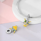 925 Sterling Silver Champagne on Ice Charm for Bracelets Fine Jewelry Women Pendant