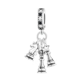 925 Sterling Silver Chess Charm for Bracelet Fine Jewelry Women Pendant