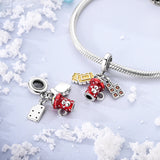 925 Sterling Silver Cookies and Hot Chocolate Charm for Bracelets Jewelry Women