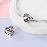 925 Sterling Silver Couple in Love Charm for Bracelets Fine Jewelry Women