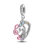 925 Sterling Silver Dancing Couple Charm for Bracelets Fine Jewelry Women Pendant