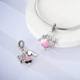 925 Sterling Silver Designing Dress Charm for Bracelets Fine Jewelry Women Pendant