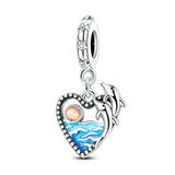 925 Sterling Silver Dolphins Charm for Bracelets Fine Jewelry Women Pendant