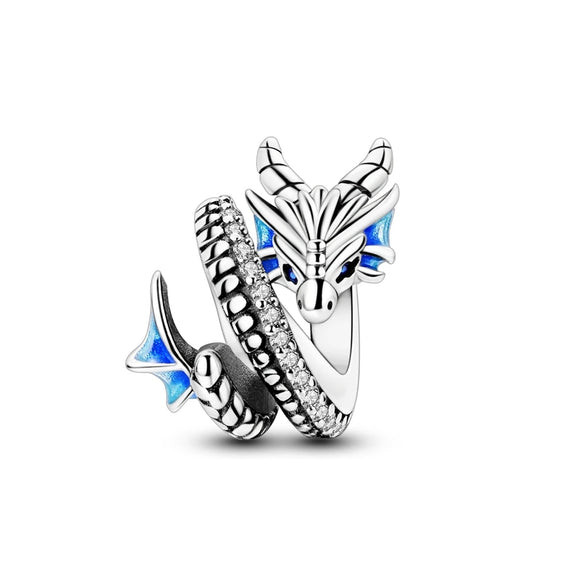 925 Sterling Silver Dragon Charm for Bracelets Fine Jewelry Women