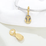 925 Sterling Silver Egyptian Pharaoh Charm for Bracelets Fine jewelry Women Pendant