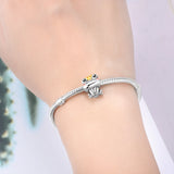 925 Sterling Silver Enchanted Frog Charm for Bracelets Fine Jewelry Women Pendant