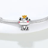 925 Sterling Silver Enchanted Frog Charm for Bracelets Fine Jewelry Women Pendant