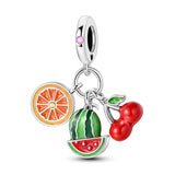 925 Sterling Silver Fruit Charm for Bracelets Fine Jewelry Women Pendant