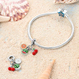 925 Sterling Silver Fruit Charm for Bracelets Fine Jewelry Women Pendant