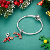 925 Sterling Silver Gingerbread Cookies Charm for Bracelets Fine Jewelry Women Pendant