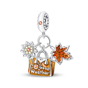 925 Sterling Silver Good Weather Charm for Bracelets Fine Jewelry Women Pendant