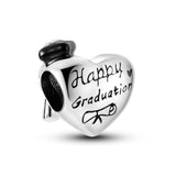925 Sterling Silver Graduation Charm for Bracelets Fine Jewelry Women Pendant
