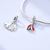 925 Sterling Silver Hand and Paw Heart Charm for Bracelets Fine Jewelry Women Pendant