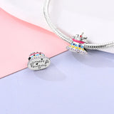925 Sterling Silver Happy Birthday Charm for Bracelets Fine Jewelry Women