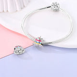 925 Sterling Silver Happy Birthday Charm for Bracelets Fine Jewelry Women