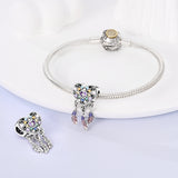 925 Sterling Silver Heart Dream Catcher Charm for Bracelets Fine Jewelry Women