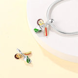 925 Sterling Silver Hotdog Coffee and Donut Charm for Bracelets Fine Jewelry Women Pendant