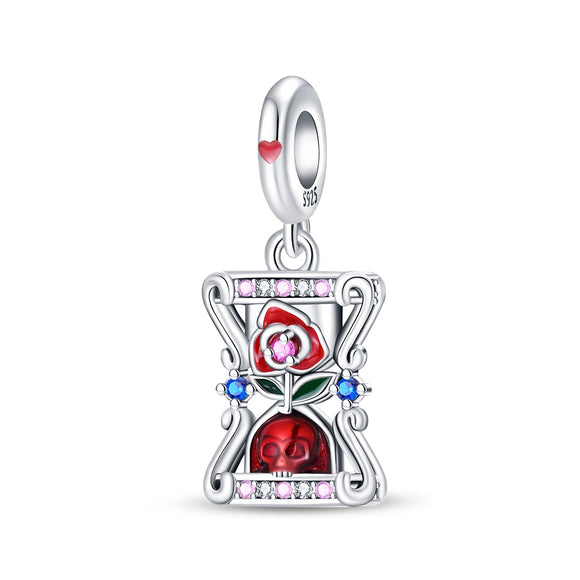 925 Sterling Silver Hourglass Charm for Bracelets Fine Jewelry Women